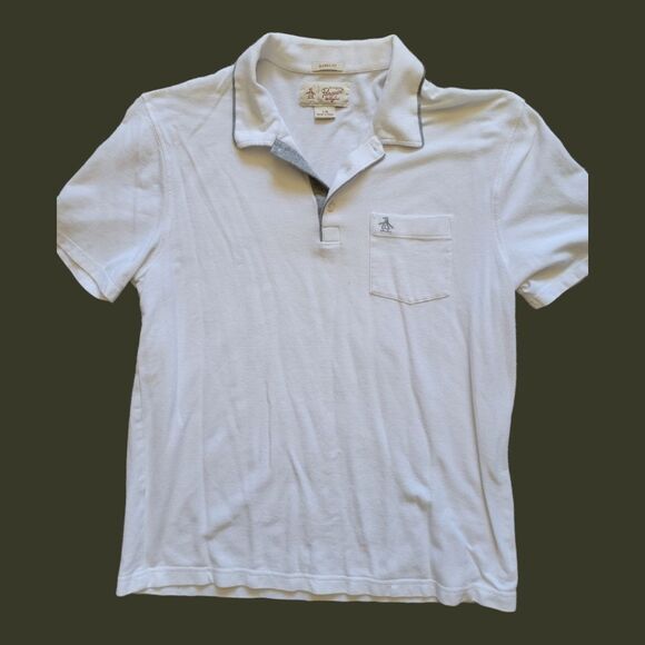 Original Penguin Other - Original Penguin Classic Fit White Polo with Gray Trim size Large